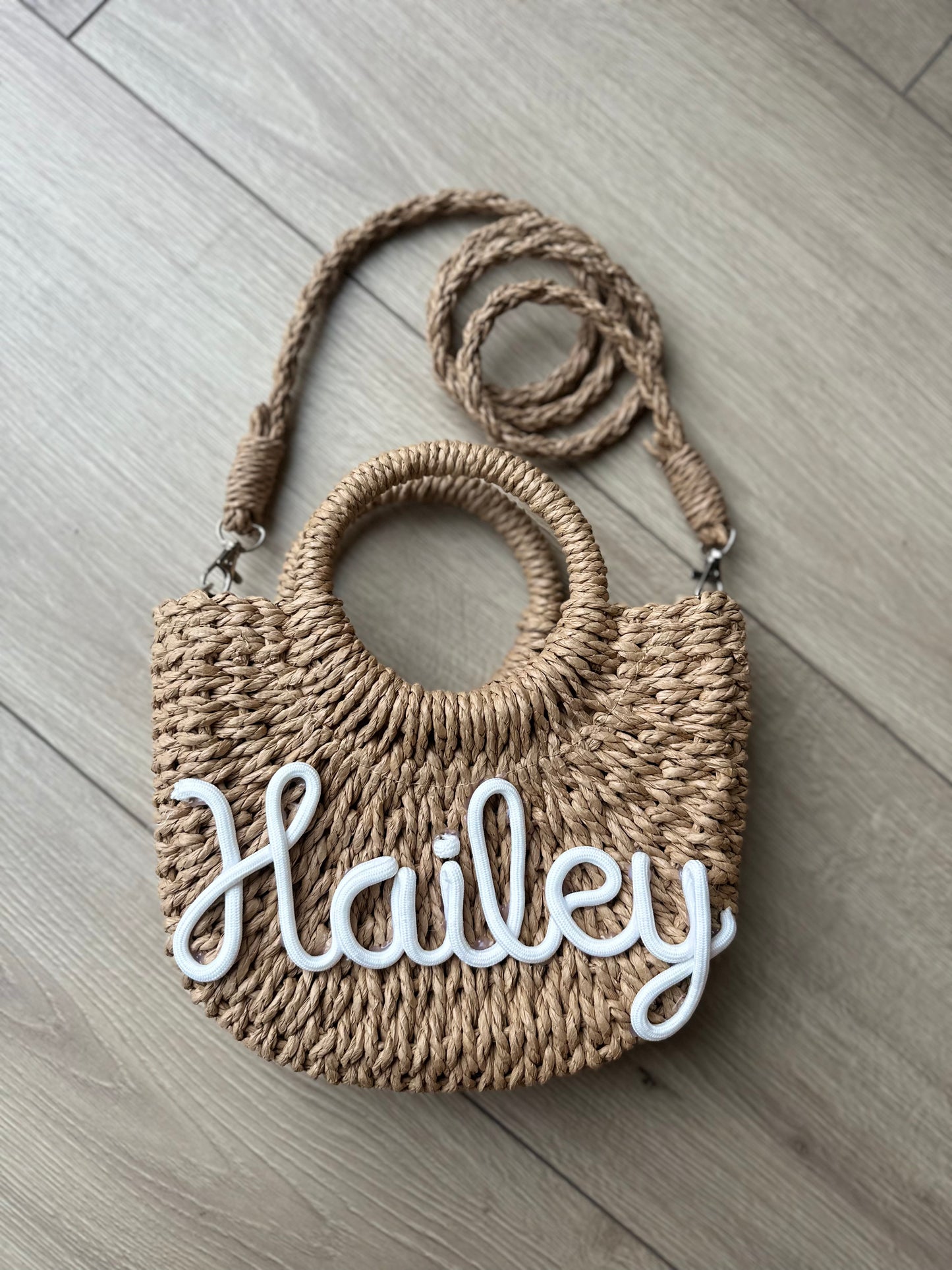 Rotan Tas / klein met naam